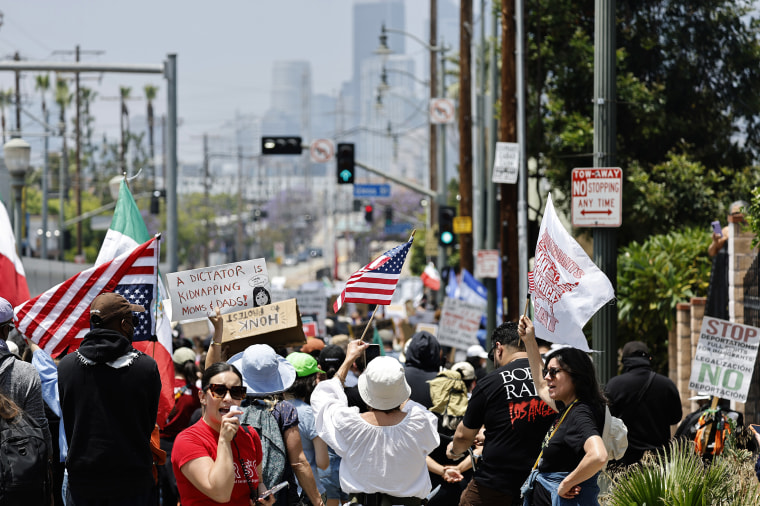 Los Angeles immigration protests in June 2025